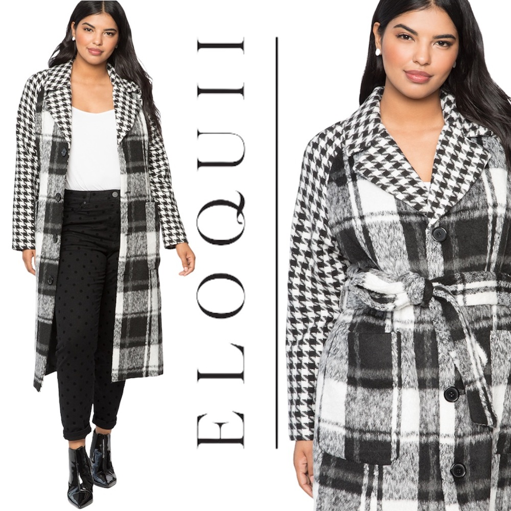 Eloquii Printed Block Coat - Picture 15 of 16